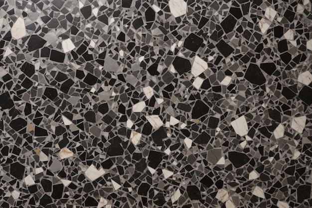 Texture di terrazzo nero Terrazzo texture di sfondo Terrazzo mosaico piastrelle Terrazzo sfondo marmo Terrazzo piastrelle texture AI generativo
