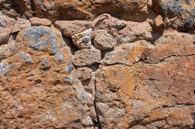 Texture di un muro di pietra. Vecchio fondo antico di struttura della parete di pietra. Muro di pietra come sfondo o trama