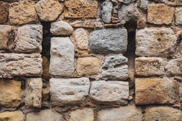 Texture di un vecchio muro di pietra naturale