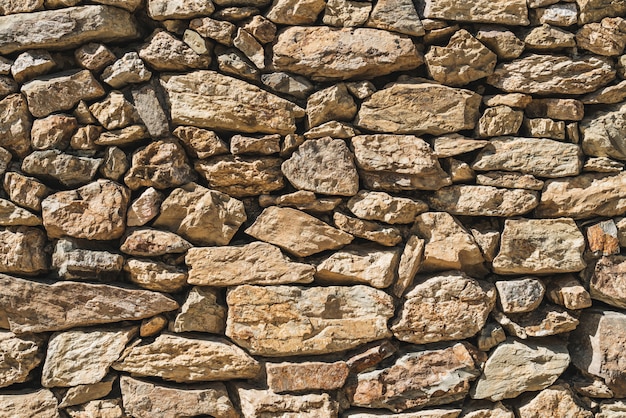 Texture di un vecchio muro di pietre naturali