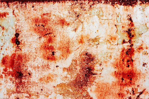 Texture di una parete metallica con ruggine