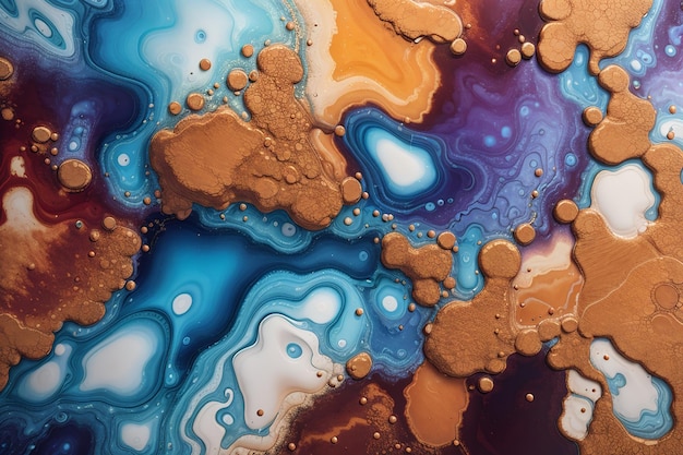 Texture di vernice a olio astratta con disegno di inchiostro alcolico