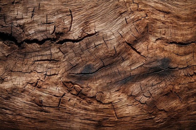 texture in legno marrone scuro vista dall'alto sfondo superficie piatta di vecchio legno screpolato