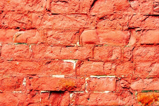 Texture, mattoni, muro, può essere utilizzato come sfondo. Texture di mattoni con graffi e crepe