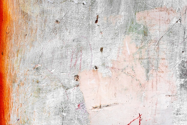 Texture, muro, cemento, può essere utilizzato come sfondo. Frammento di muro con graffi e crepe