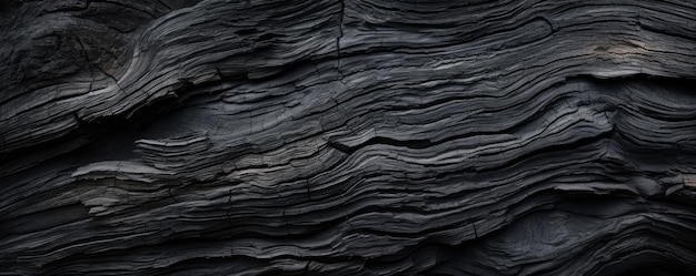 Texture nere del legno di corteccia sfondo dettagliato panorama generativo Ai
