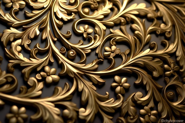 Texture ornate filigrane d'oro affilate