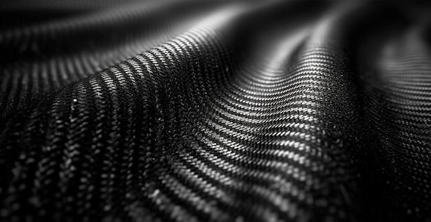 Texture panoramiche di fibra di carbonio nera e grigia immagine generata dall'AI