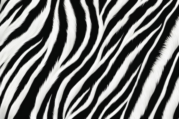 Texture ravvicinata della morbida e soffice pelle di zebra