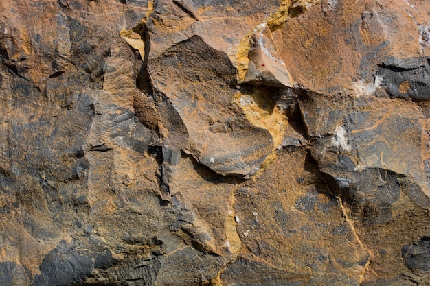 Texture rocciosa da vicino come sfondo del paesaggio naturale