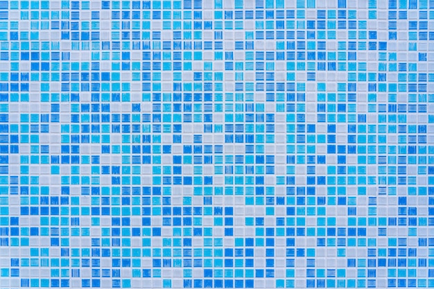 Texture, sfondo di mosaico ceramico blu.