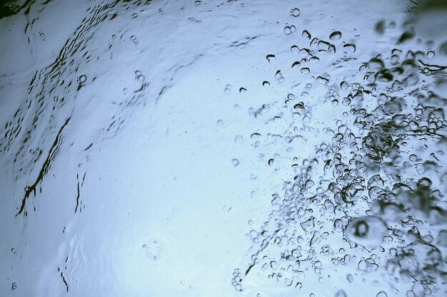 texture subacquee bolle d'aria immersioni / vista da sotto l'acqua in alto, sfondo subacqueo