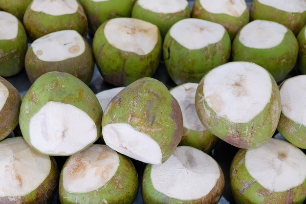 Thai Coconut per vendere nel mercato della frutta.