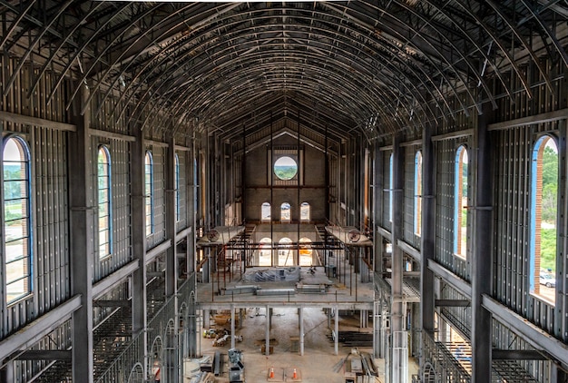 The Building of Holy Name of Jesus Cathedral Metal Framing