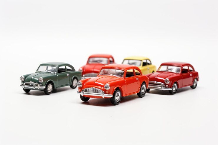The Miniature Car Congregation on White or PNG Transparent Background