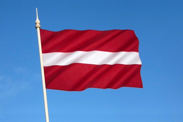 The national flag of Latvia