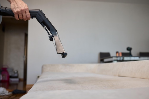 the professional upholstery cleaning process ensures a fresh look in your modern living room
