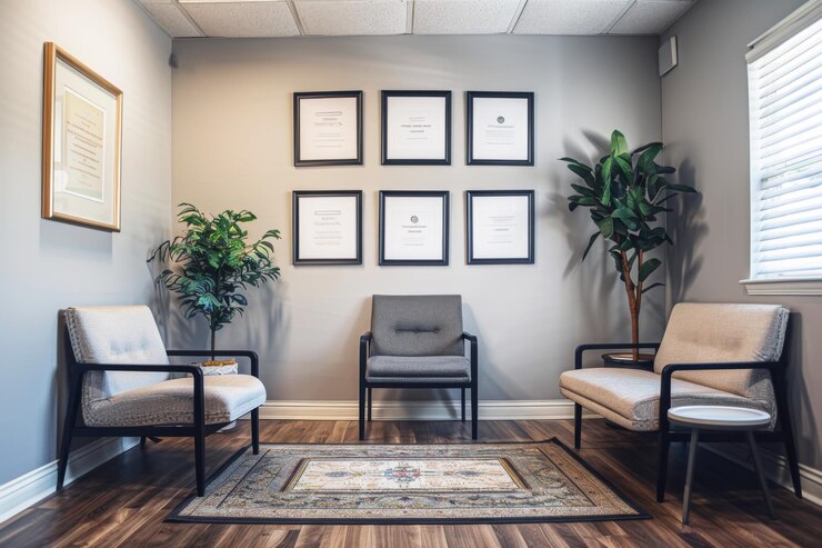 Therapists office waiting area