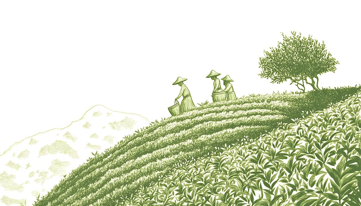 there are two people sitting on a hill with a tree
