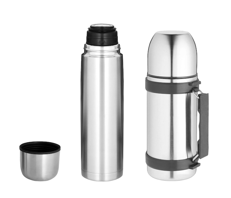 Photo thermo flasks isolated