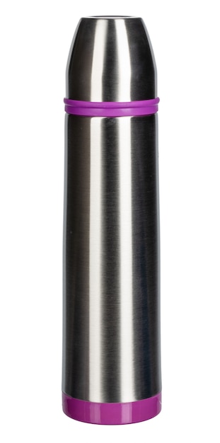 Thermos boccetta isolato su uno sfondo bianco