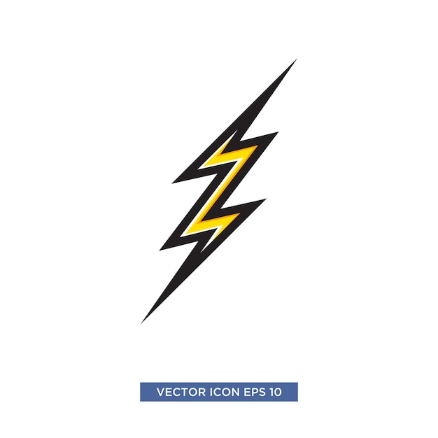 Thunderbolt icon vector illustration template