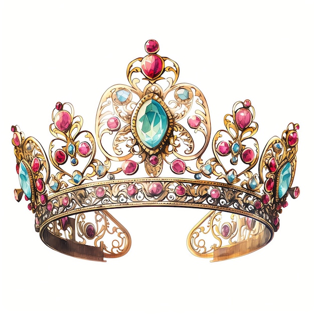 Tiara Fantasia medievale ad acquerello