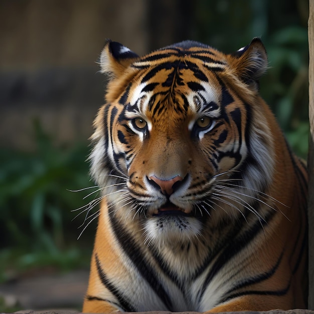 Tigre arrabbiato Tigre di Sumatra bellissimo animale e il suo ritratto IA generativa