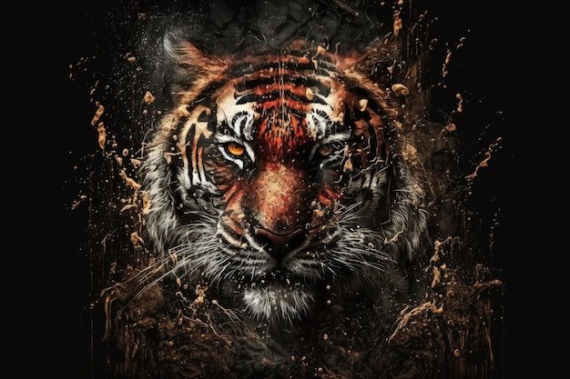 Tigre natura arrabbiato ritratto animale mammifero
