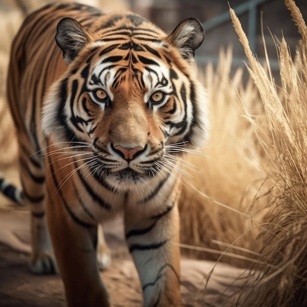 Tigre nell'habitat naturale AI generativa