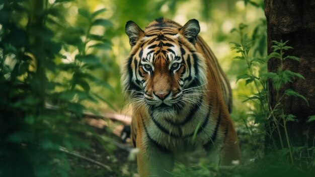 tigre selvatica nella foresta