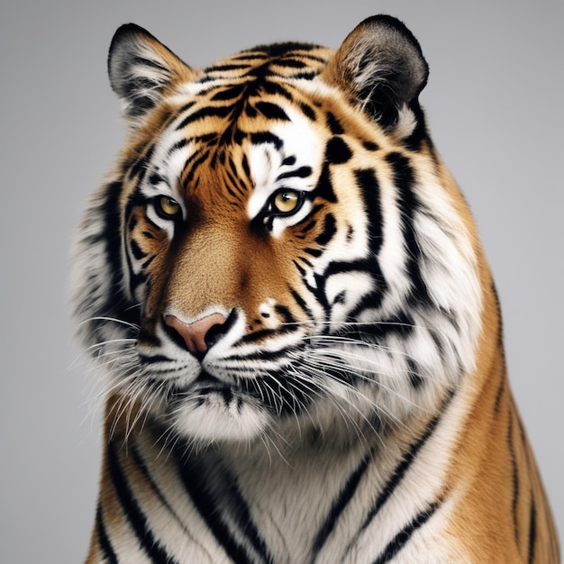 tigre su sfondo bianco