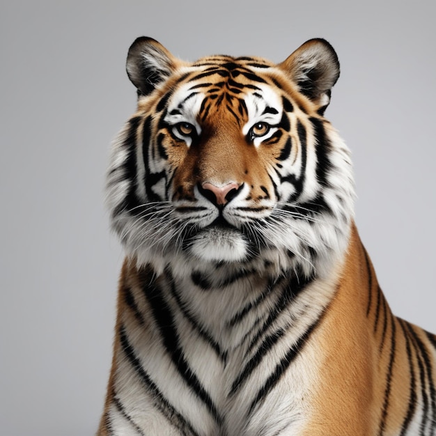 tigre su sfondo bianco