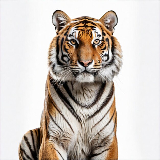 Tigre su sfondo bianco