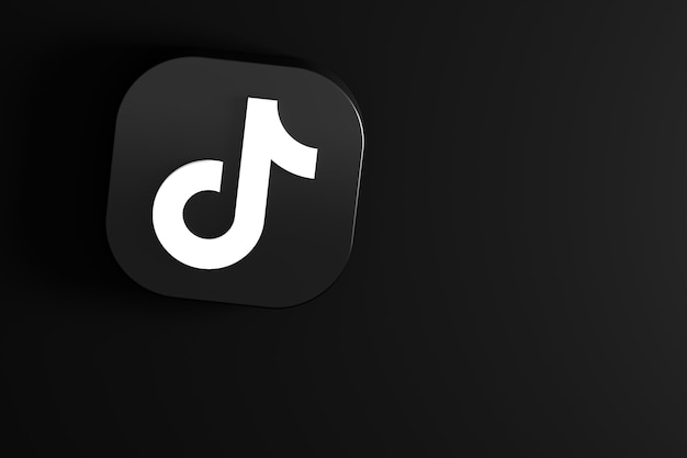 Tiktok logo minimo da vicino