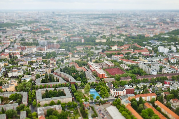 Tilt Shift vista aerea di Berlino