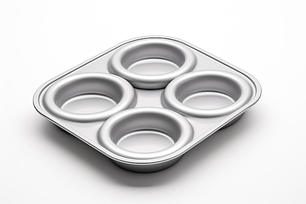 Timbale Mold Donut Pan Isolato su sfondo bianco