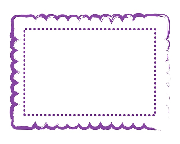 Timbro postale con contorno viola PNG sfondo trasparente