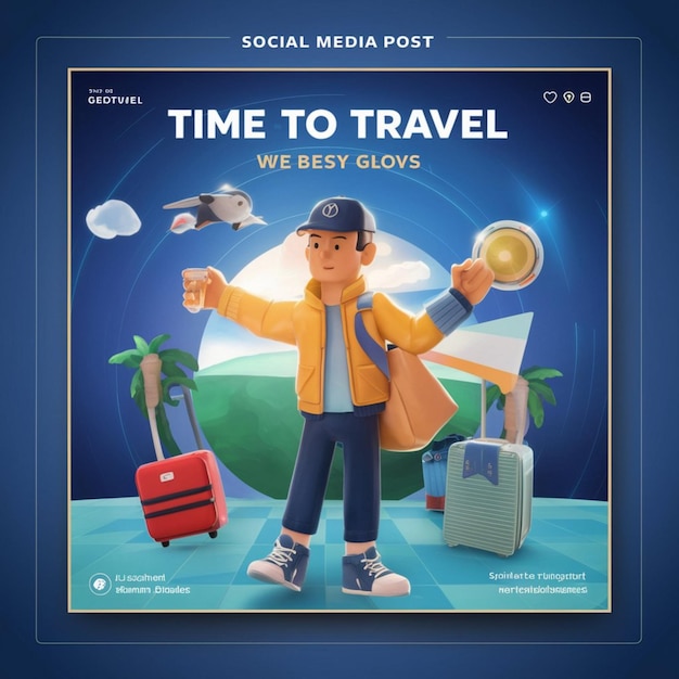 Time to travel post design per i social media