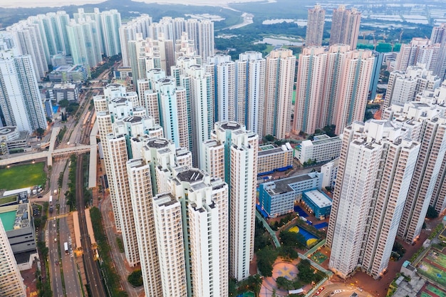 Tin Shui Wai, Hong Kong 8 settembre 2018:- quartiere residenziale di Hong Kong