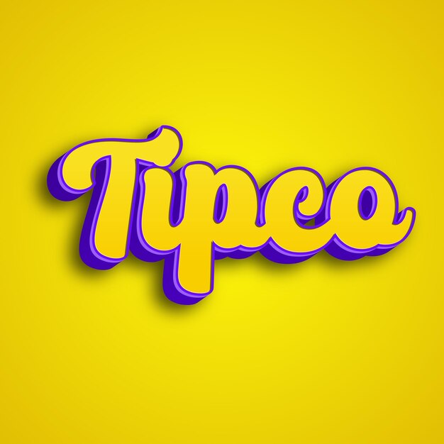 Tipco tipografia 3d design giallo rosa bianco sfondo foto jpg