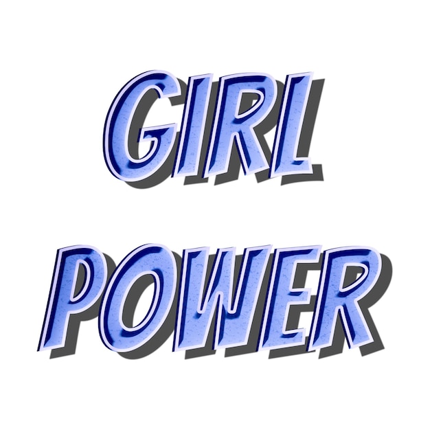 Tipografia a ombra retro di Girl Power