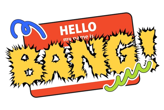 Tipografia Bang png sfondo trasparente