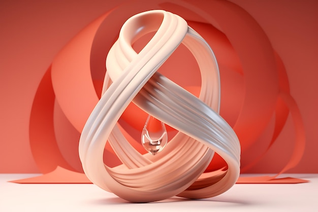 Tipografia della Giornata internazionale della donna con un nastro in forma 3D