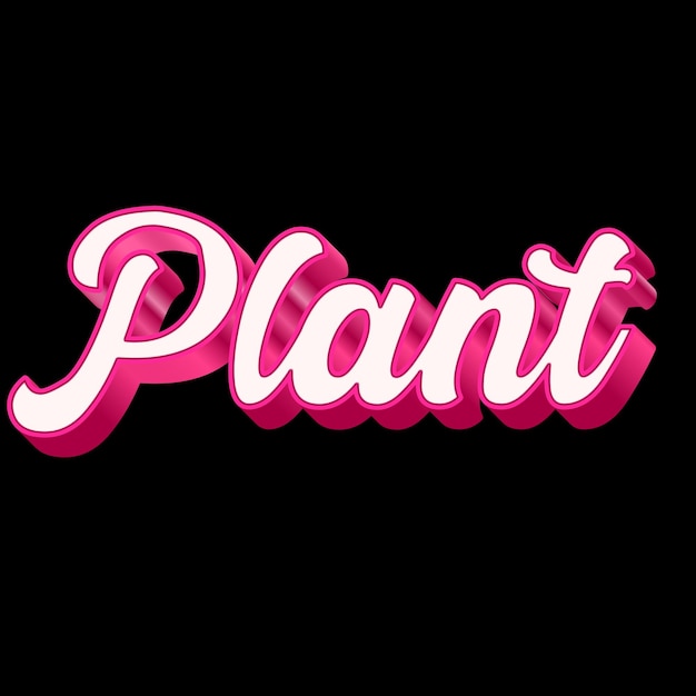 Tipografia delle piante Design 3D Rosa Nero Bianco Fotografia di sfondo JPG