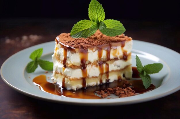 Tiramisu con crema di Lucuma e menta