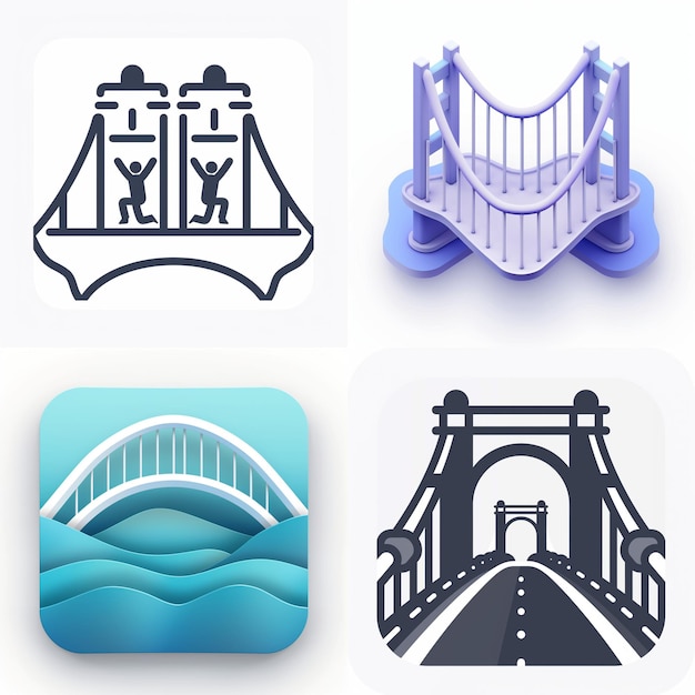 Titoli creativi di set di icone per i progetti di app mobili