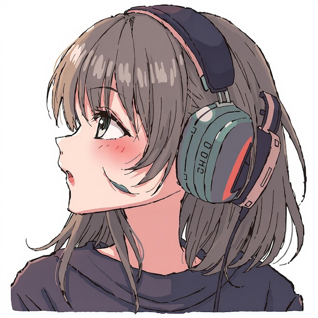 Titolo Stupendo Anime Girl con capelli colorati e occhi vibranti