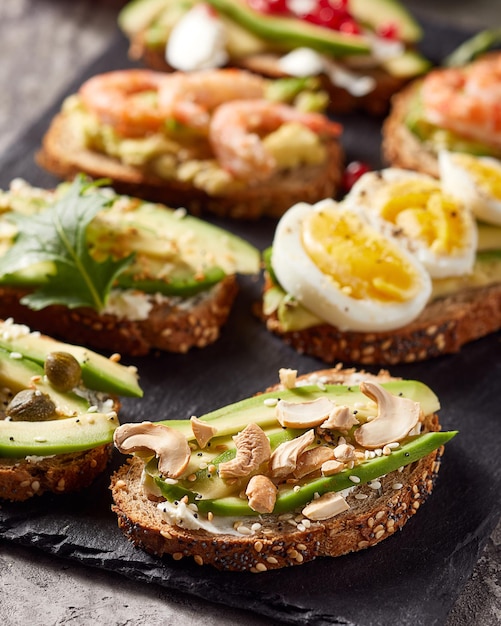 Toast all'avocado Cibo a base vegetale