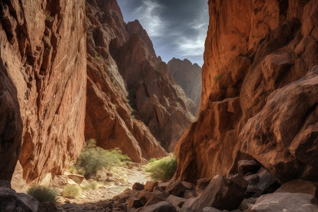 Todra Gorge Marocco HDR tre esposizioni